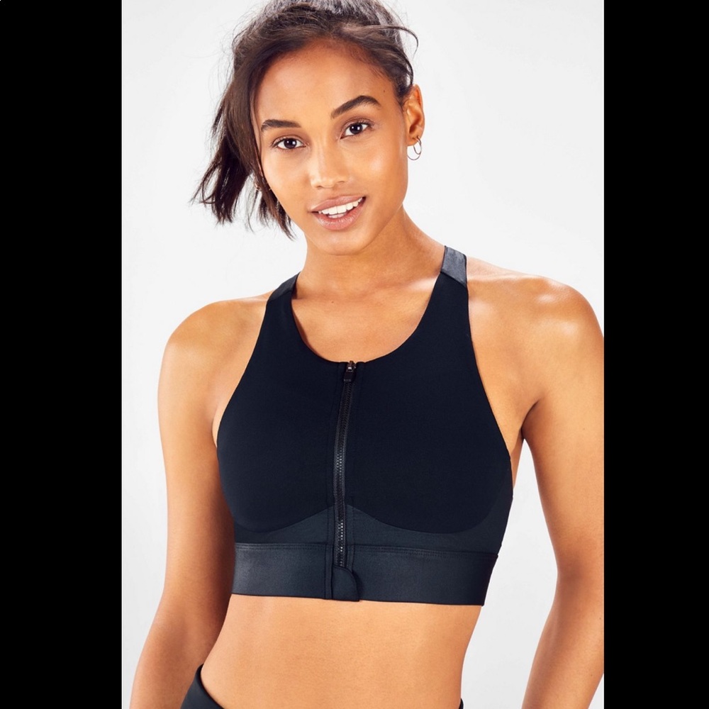 Fabletics Ella High Impact Zip Front Sports Bra